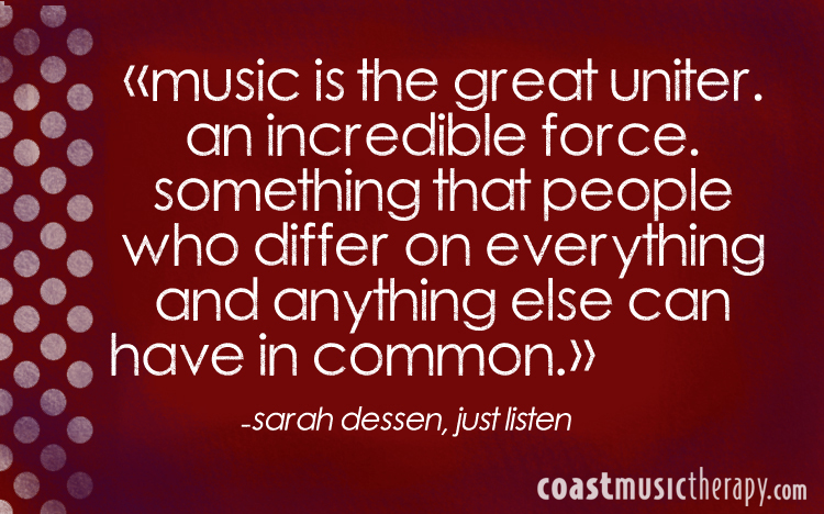 Music puts the pieces together: Music Therapy Quotes